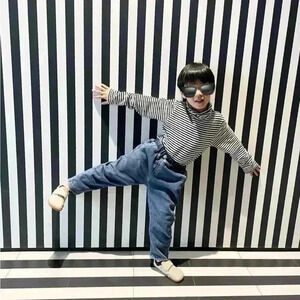 Jeans Fleece Warm Pants Kids Size 4-5